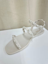 Load image into Gallery viewer, Studded Strap Sandal- Matte Off White

