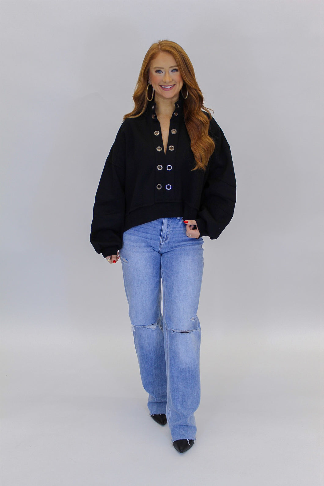 Ryster French Terry Pullover-Black