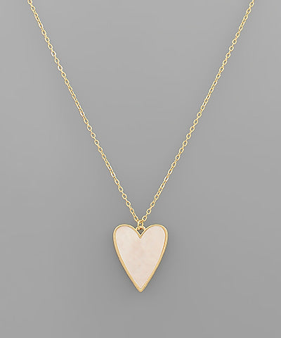 Heart Shell Pendant Necklace
