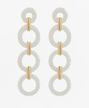 Load image into Gallery viewer, Wrapped Raffia Circle 4 Drop Earrings
