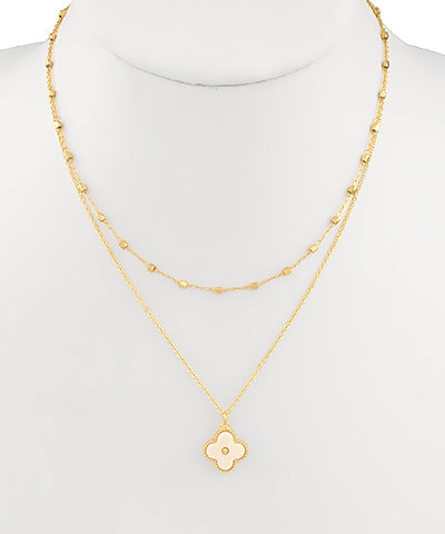 Clover Pendant Dual Necklace