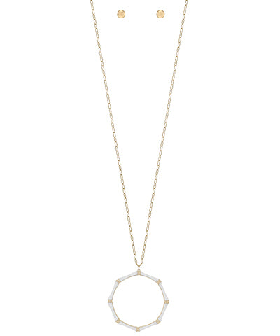 Epoxy Bamboo Long Necklace