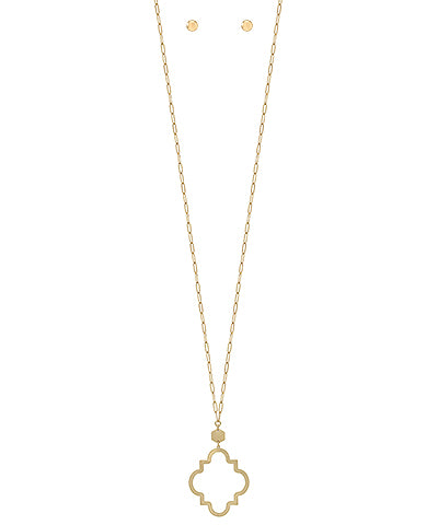 Quatrefoil Pendant Necklace