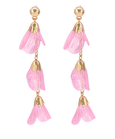 Filigree 3 Leaf Drop Earring