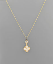 Load image into Gallery viewer, Pave Clover Pendant Necklace
