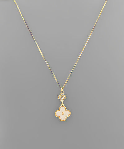 Pave Clover Pendant Necklace