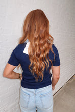 Load image into Gallery viewer, Lena Denim Knit Top-Navy
