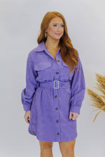 Load image into Gallery viewer, Champion Corduroy Dress- Purple Haze
