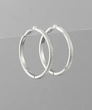 Load image into Gallery viewer, Brass Texture Huggie Hoops
