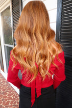 Load image into Gallery viewer, Ruby Ribbed Sweater-Red

