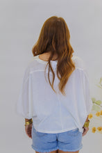 Load image into Gallery viewer, Flirty Flair Relaxed Sleeve Top- Cream
