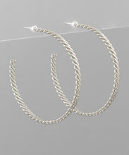 Load image into Gallery viewer, Large Twisted Hoops
