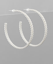 Load image into Gallery viewer, Large Twisted Hoops
