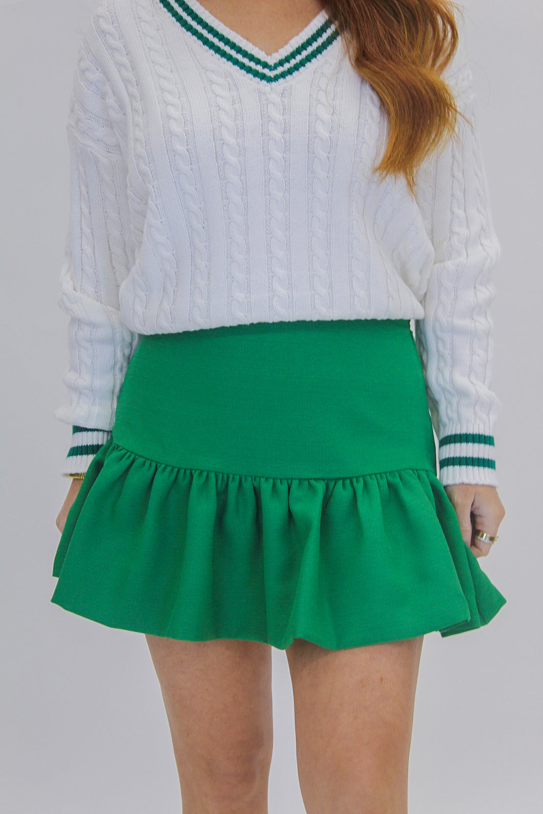 Blossom Balloon Skort-Green
