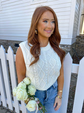 Load image into Gallery viewer, Give Me Something Cropped Vest- Cream
