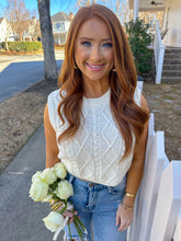 Load image into Gallery viewer, Give Me Something Cropped Vest- Cream
