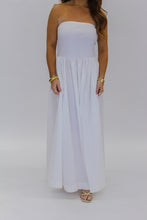 Load image into Gallery viewer, Nora Strapless Flowy Dress-White
