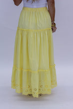 Load image into Gallery viewer, Sun To Me Eyelet Midi Skirt-Yellow
