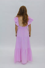 Load image into Gallery viewer, Darling Poplin Tiered Maxi Dress- Lavender
