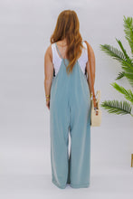 Load image into Gallery viewer, Casual Day Mineral Wash Jumpsuit - Dusty Blue
