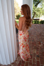 Load image into Gallery viewer, Sae Floral Halter Neck Satin Maxi Dress
