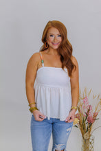 Load image into Gallery viewer, Maui Peplum Top- White
