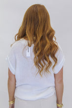 Load image into Gallery viewer, Becky Knit Crew Neck Top- White
