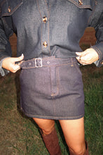 Load image into Gallery viewer, Fall For It Denim Skirt Set
