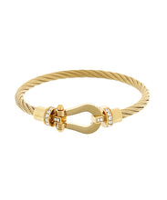 Load image into Gallery viewer, Horsebit Rope Wire Bangle Bracelet
