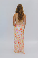Load image into Gallery viewer, Sae Floral Halter Neck Satin Maxi Dress
