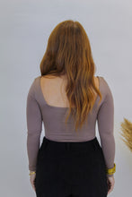 Load image into Gallery viewer, Blakey Square Neck Bodysuit- Dark Taupe
