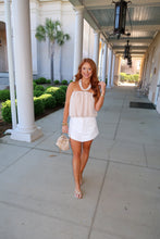 Load image into Gallery viewer, Sailor Strapless Bubble Hem Top-Sand
