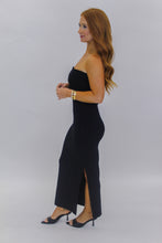 Load image into Gallery viewer, Carsen Strapless Midi Dress-Black
