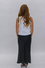 Load image into Gallery viewer, Alys Satin Midi Skirt-Black
