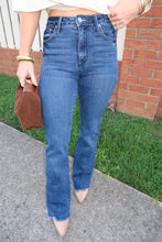 Load image into Gallery viewer, York High Rise Flare Jean- Dark Denim
