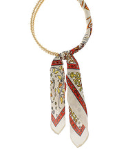 Load image into Gallery viewer, Silk Scarf Wrapped Collar Necklace
