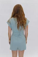 Load image into Gallery viewer, Drew Tie-Front Knitted Romper-Sage

