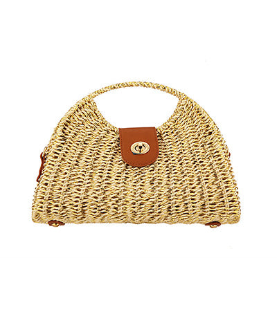 Metallic Half Moon Clutch