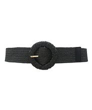 Load image into Gallery viewer, Circle Buckle Straw Belt
