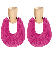 Load image into Gallery viewer, Wrapped Raffia Earrings
