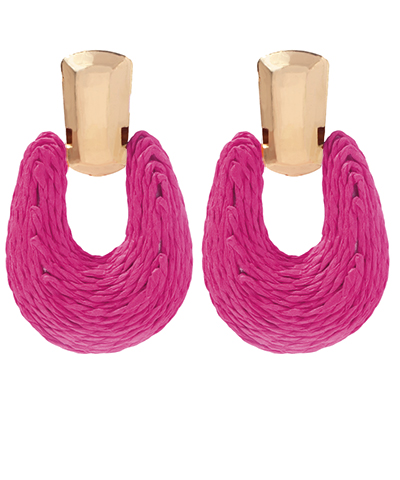 Wrapped Raffia Earrings