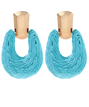 Load image into Gallery viewer, Wrapped Raffia Earrings
