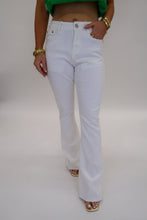 Load image into Gallery viewer, Sanders Stretch Flare Jeans-White
