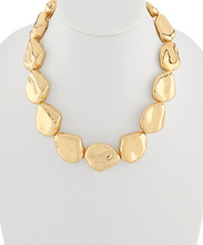 Load image into Gallery viewer, Gold Nugget Linked Necklace
