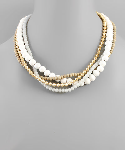 Multi Bead Layer Necklace