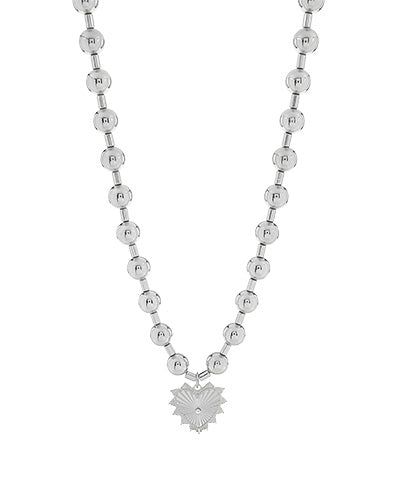 Crystal Heart Pendent CCB Necklace