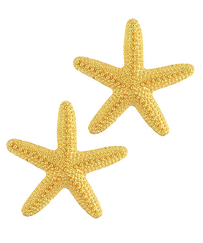 Textured Starfish Earrings
