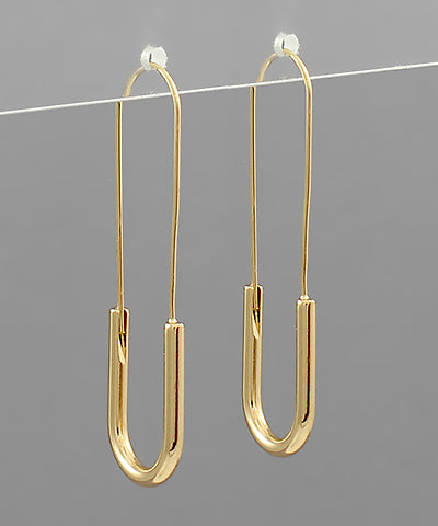 Safety Pin Hoop Earrings