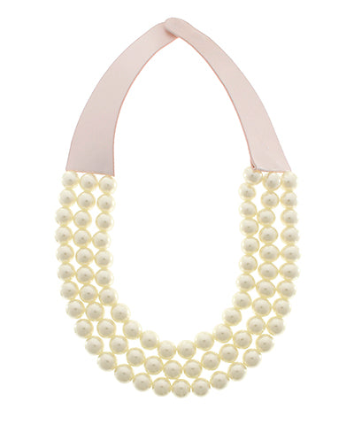 Row Pearl Bead Necklace