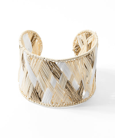 Raffia Zigzag Pattern Cuff